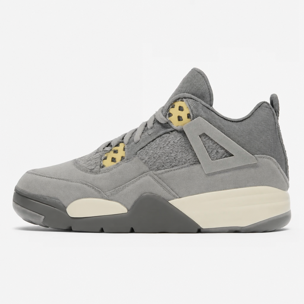 Light Gray Retro High Sneakers