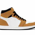 Brown Leather High-Top Sneakers