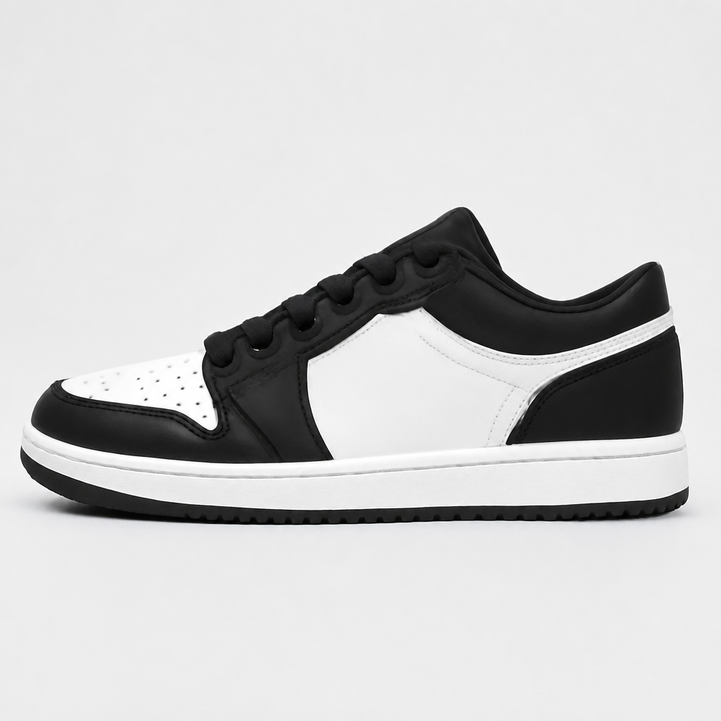 Black White Grey Low Sneakers