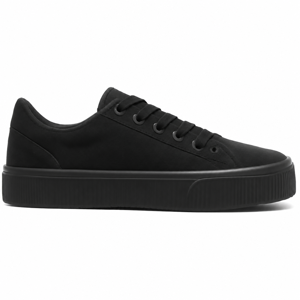 Black and White Low-Top Sneakers