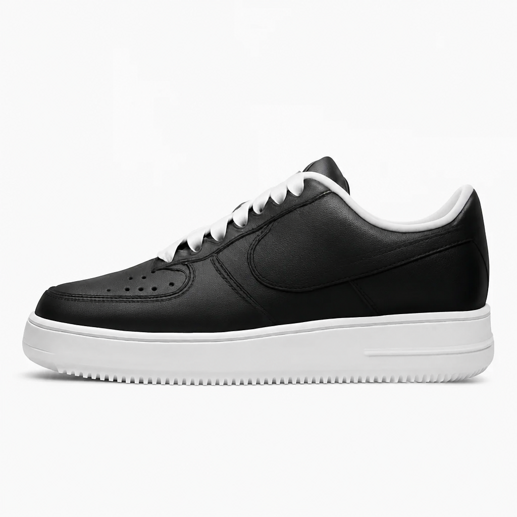 Black and White Low-Top Sneakers