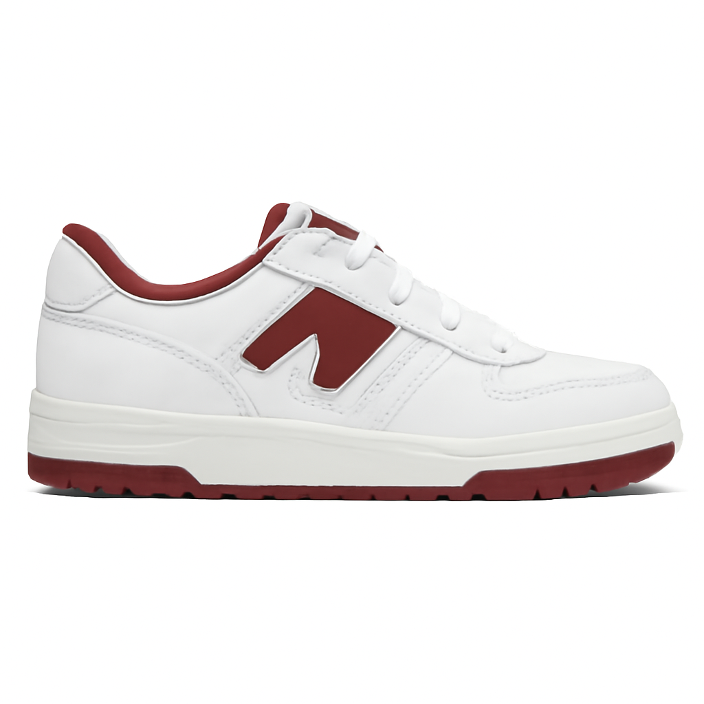 Sea Salt and Burgundy Sneakers