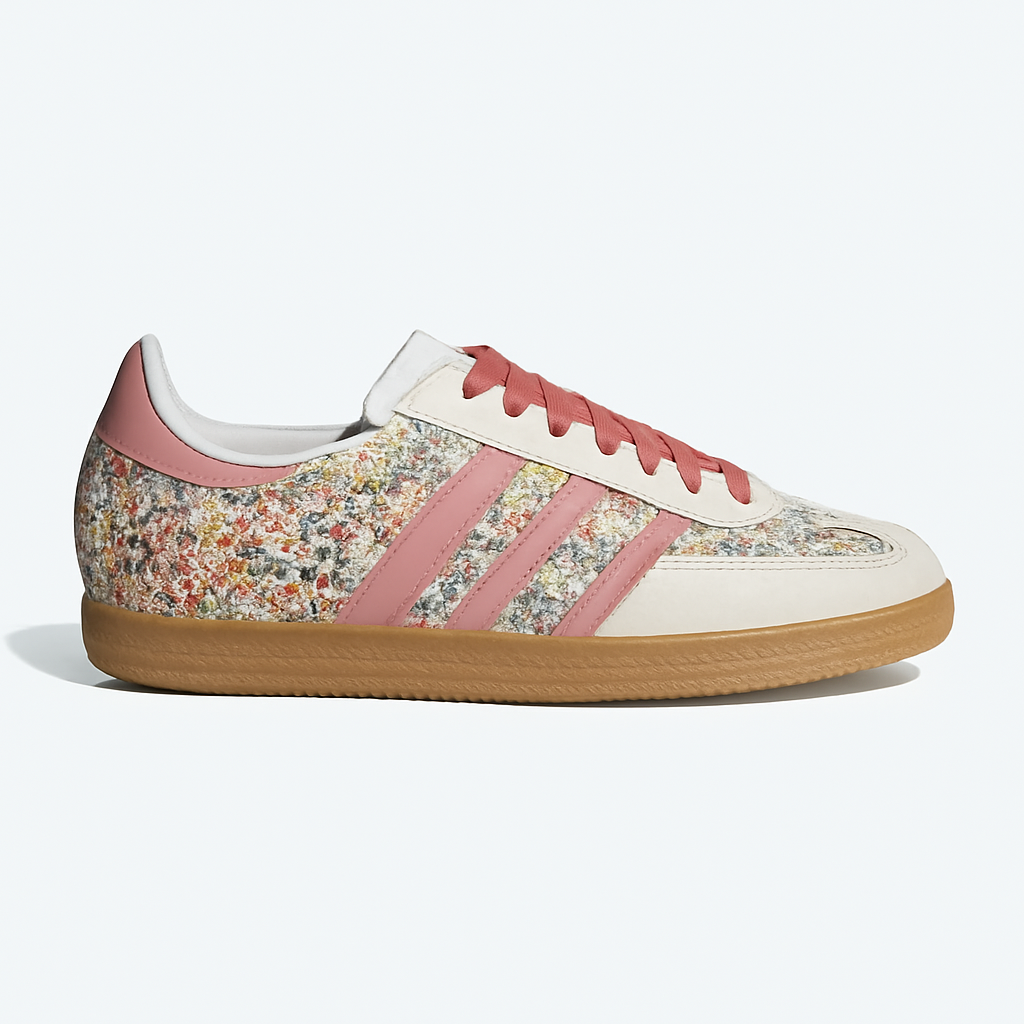 White Floral Embroidered Sneakers