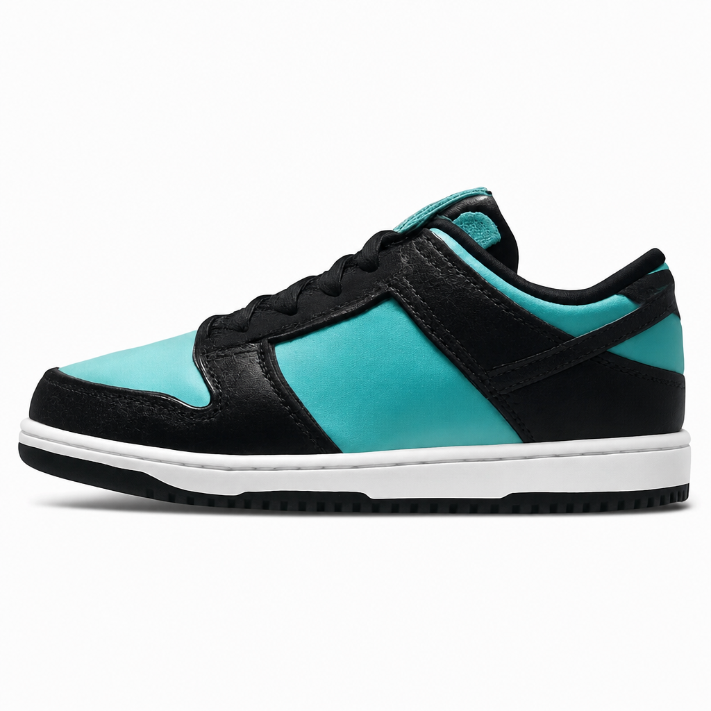 Aqua Blue Low-Top Sneakers