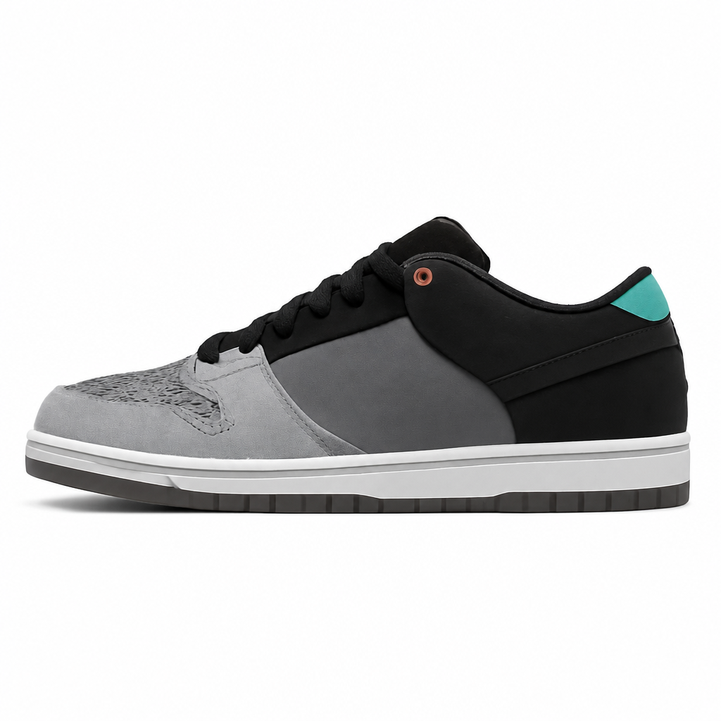 Black and White Low-Top Sneakers