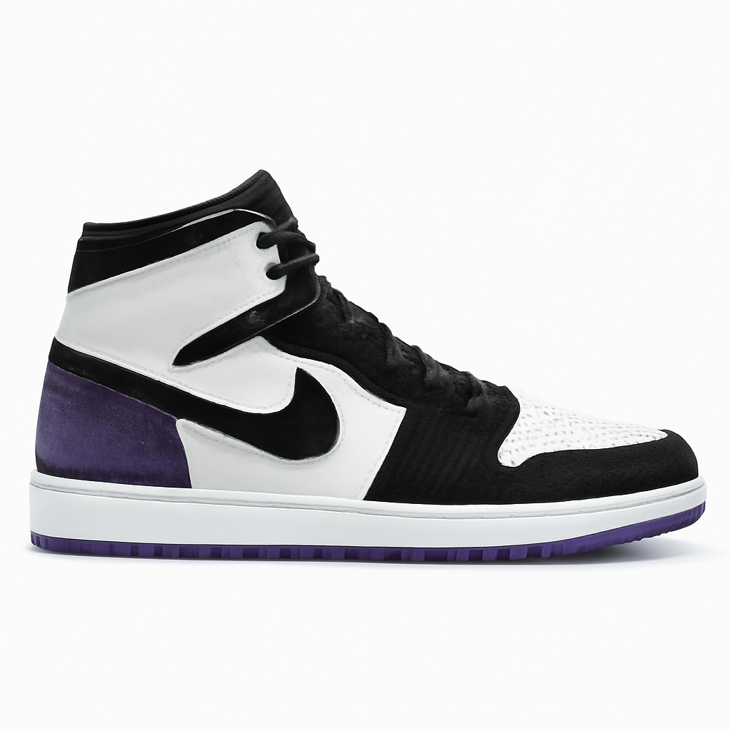 Purple Mid-Top Sneakers