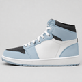 Ice Blue Mid-Top Sneakers