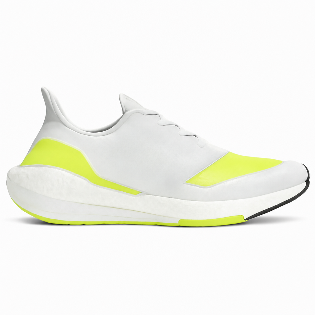 Solar Yellow White Running Shoes