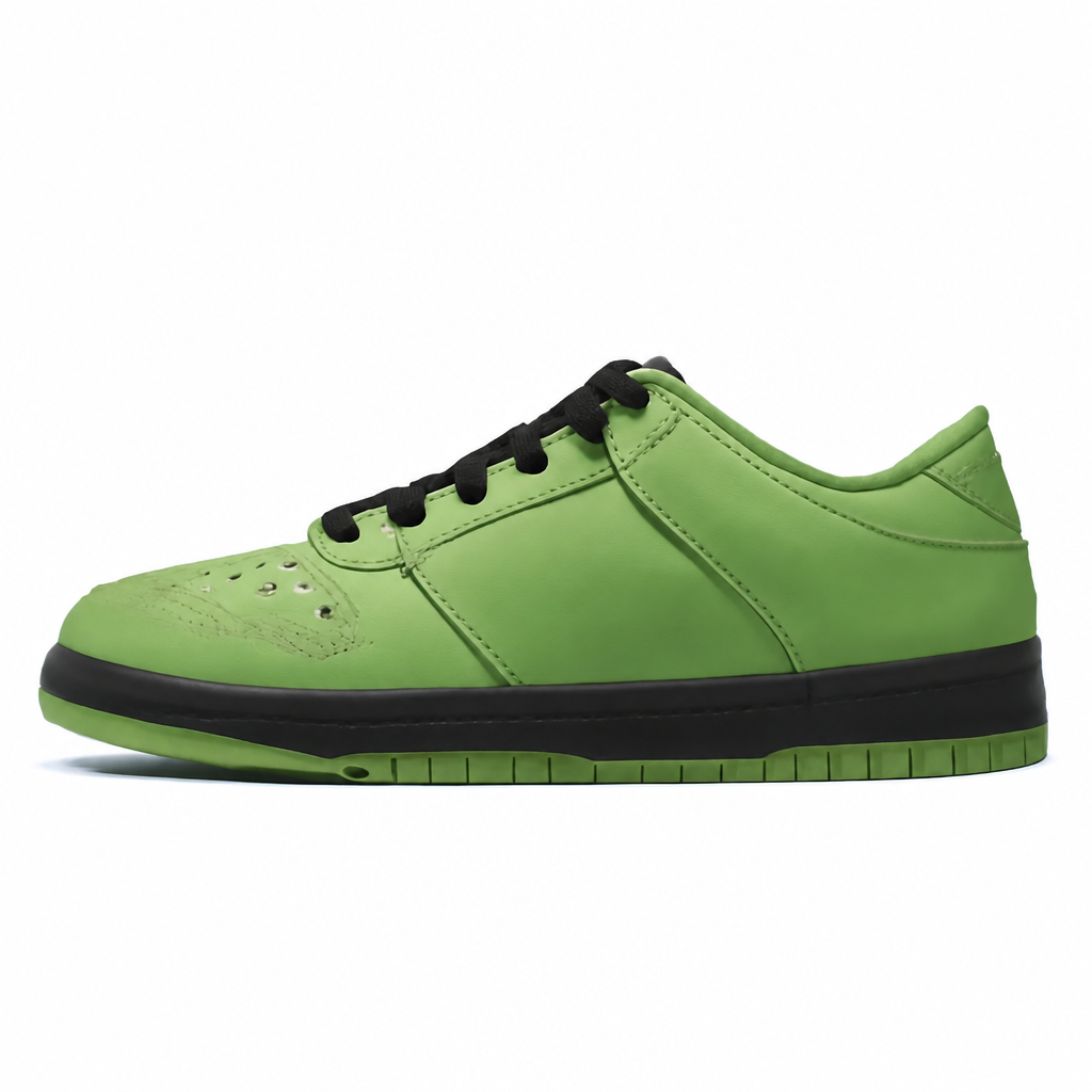 Green Canvas Low-Top Sneakers