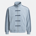 Blue Mandarin Collar Jacket
