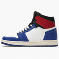 Blue and White High-Top Sneakers