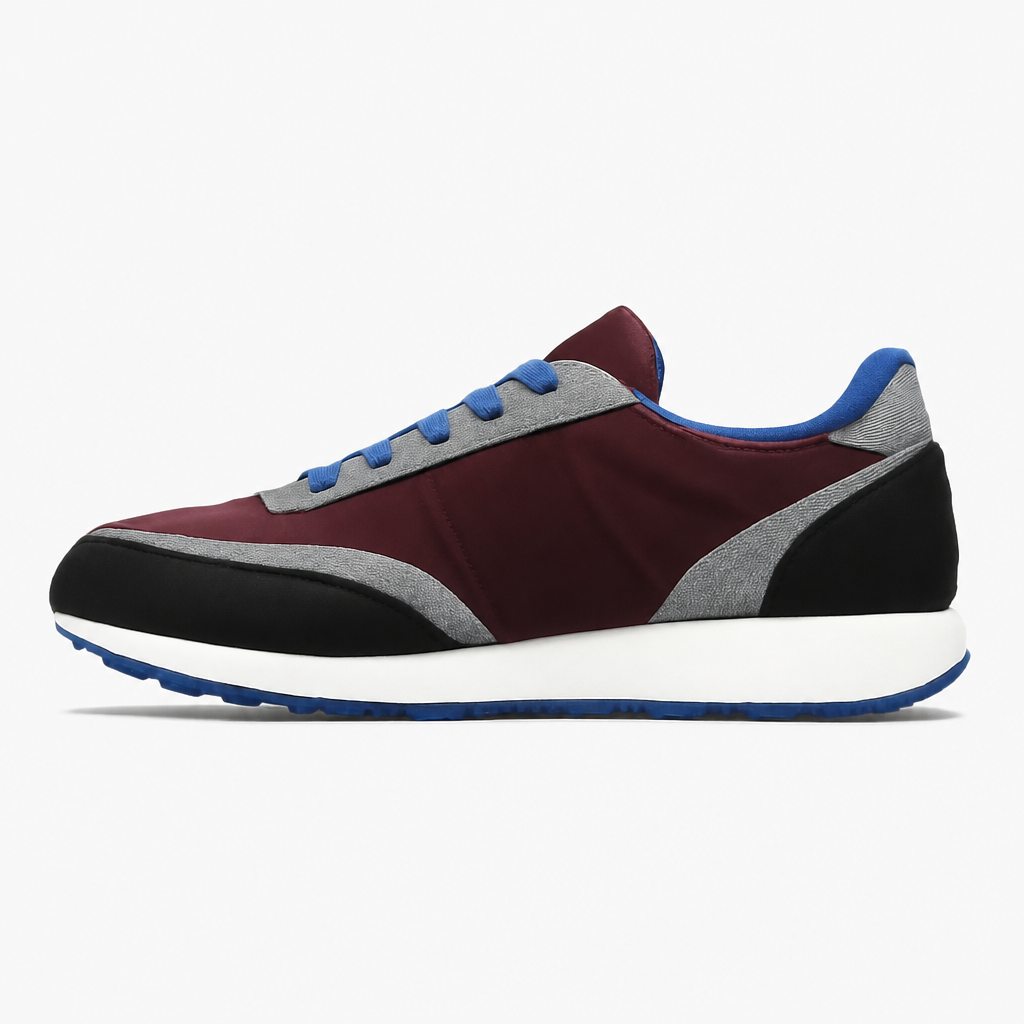 Maroon and Royal Layered Sneakers