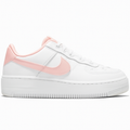 White and Coral Pink Sneakers