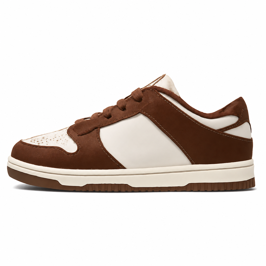 Brown Suede Low-Top Sneakers