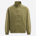 Olive Green Mandarin Collar Jacket