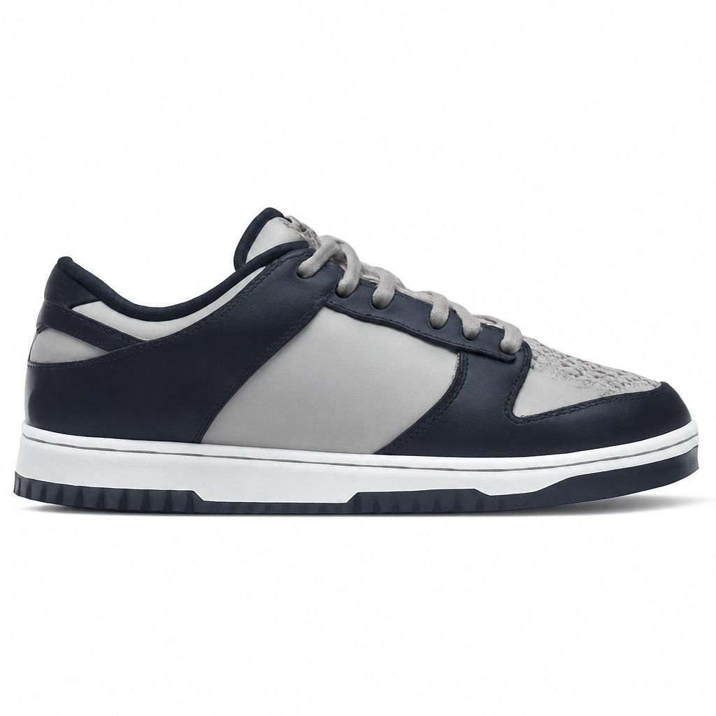 Black and Blue Low-Top Sneakers