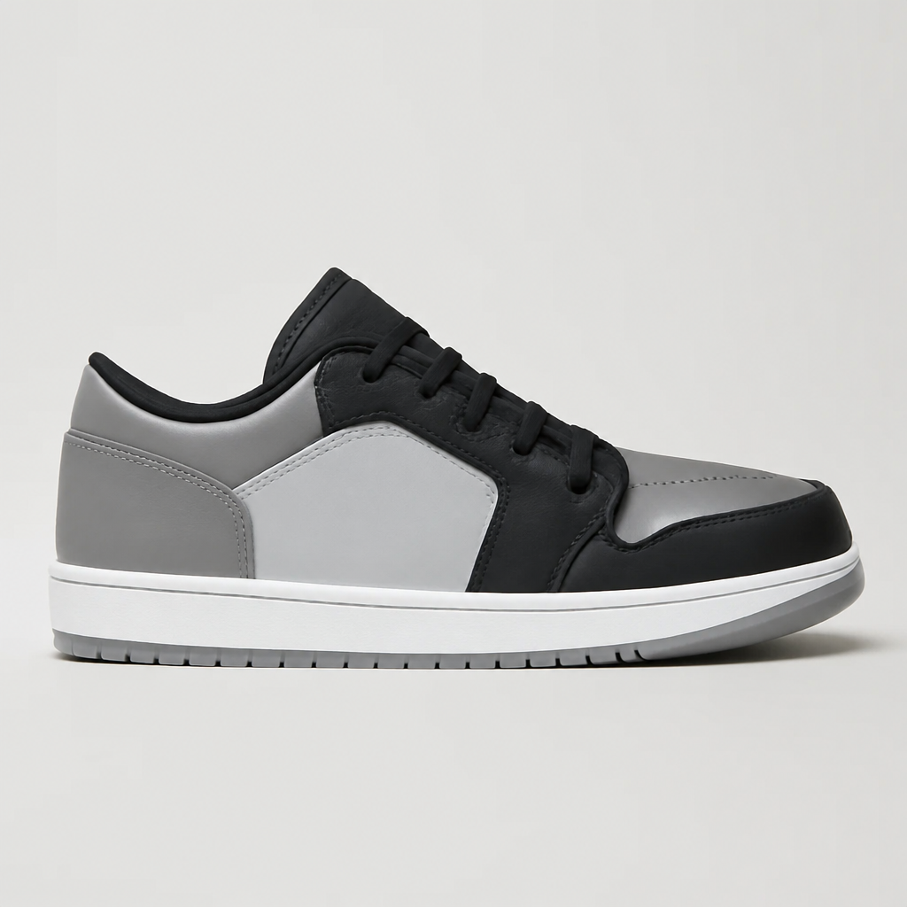 Grey Toe Low-Top Sneakers