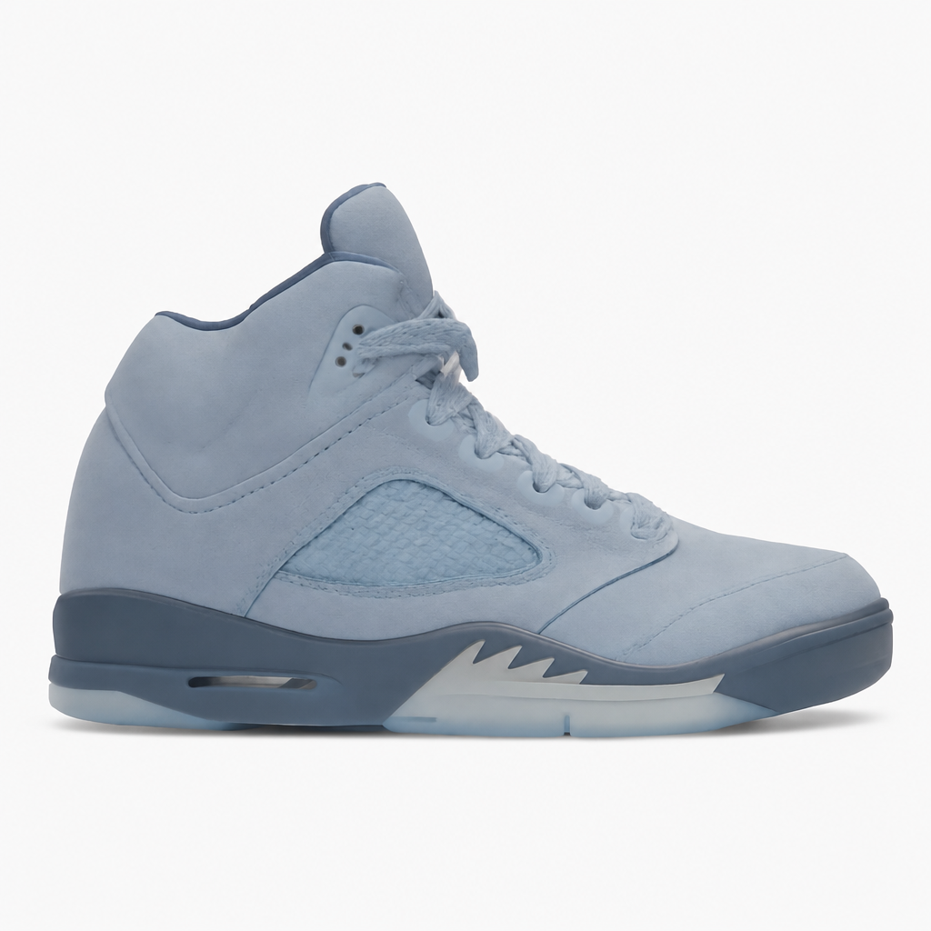 Blue Suede High-Top Sneakers