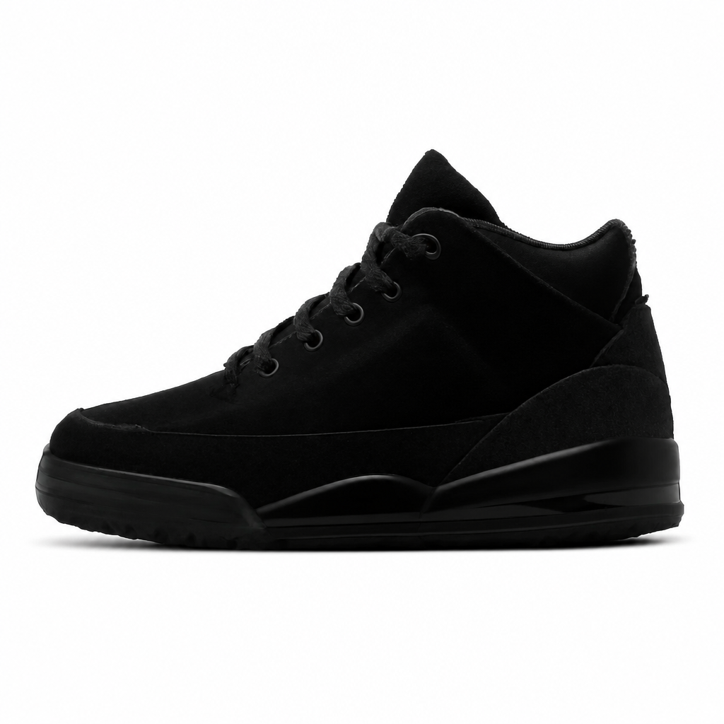 Black Suede High-Top Sneakers