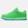 Green Bear Print Low Sneakers