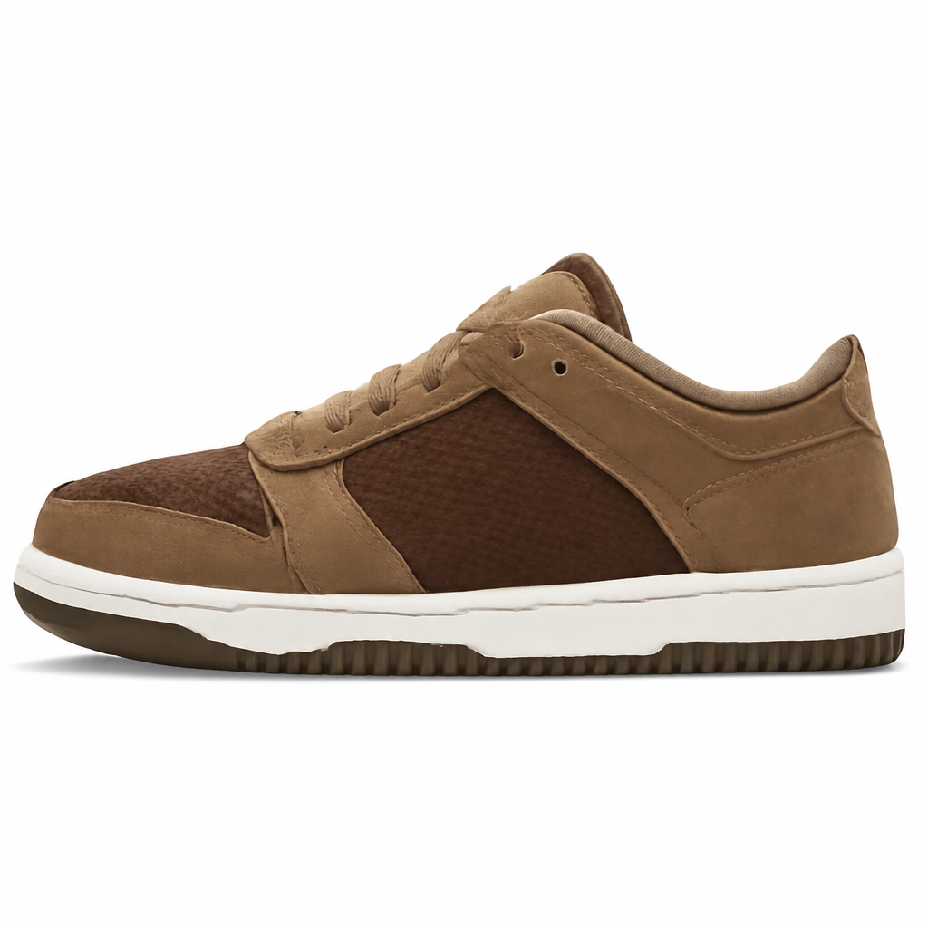 Beige Canvas Low-Top Sneakers