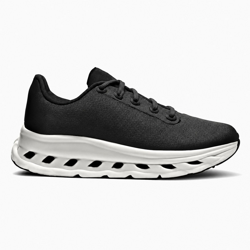 Black Lightweight Running Sneakers