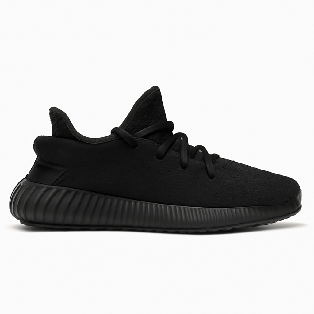 Reflective Black Knit Sneakers