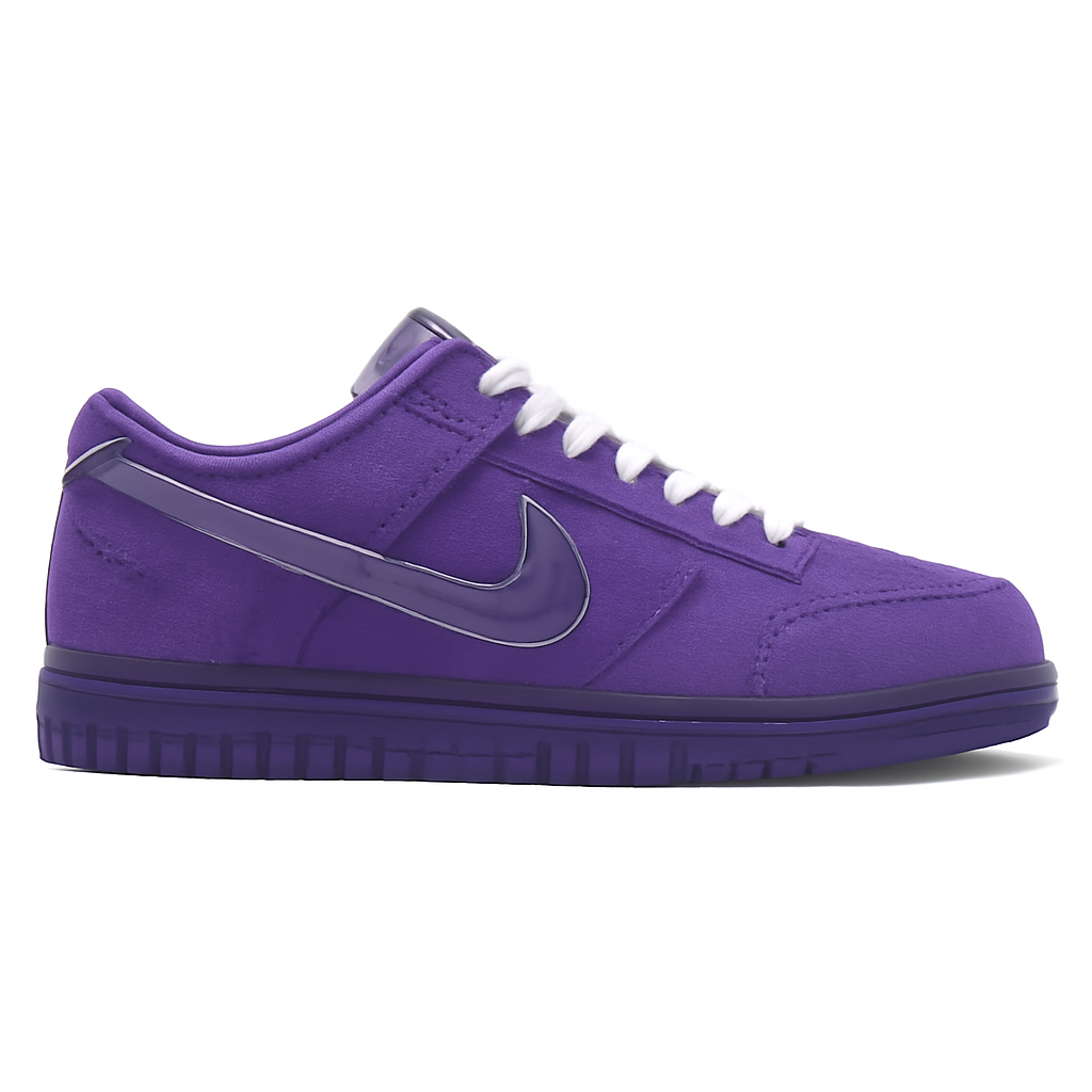 Purple Suede Low-Top Sneakers