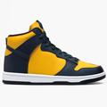 Yellow and Navy High-Top Sneakers