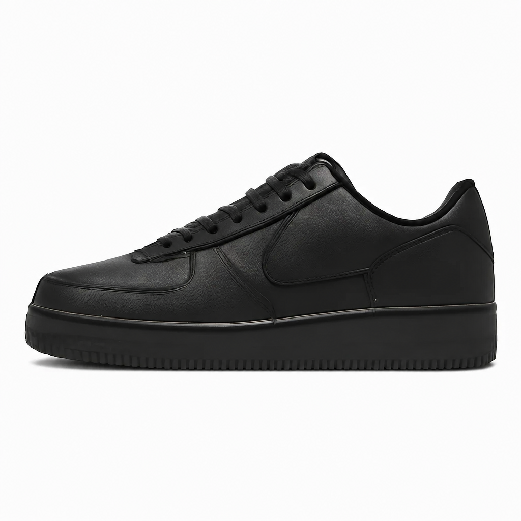 Classic Black Leather Sneakers