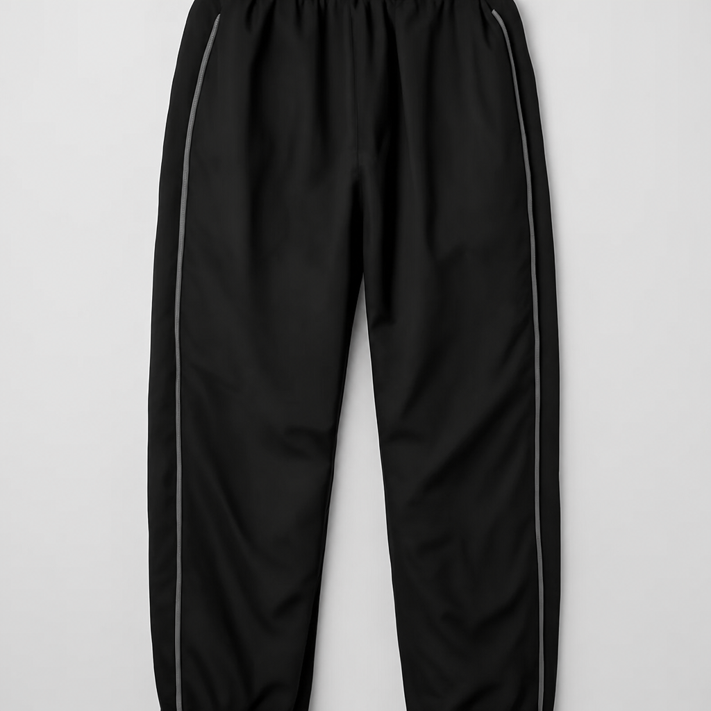 Vintage Black Shiny Track Pants