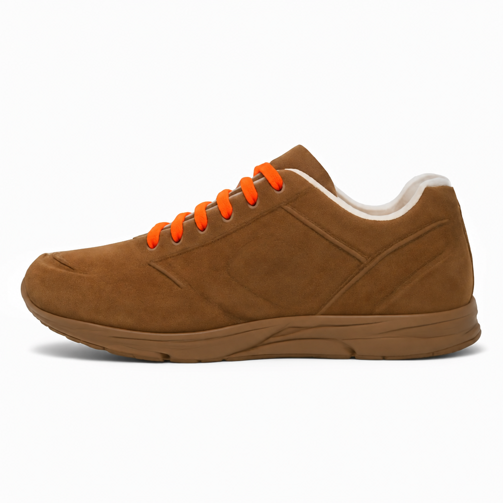 Cream Casual Lace-Up Sneakers