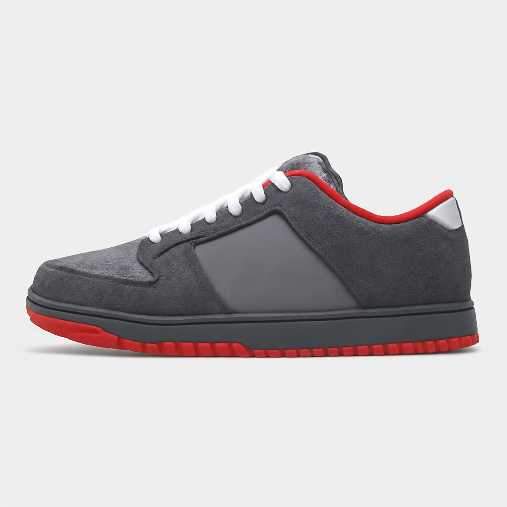 Gray Low-Top Skate Sneakers
