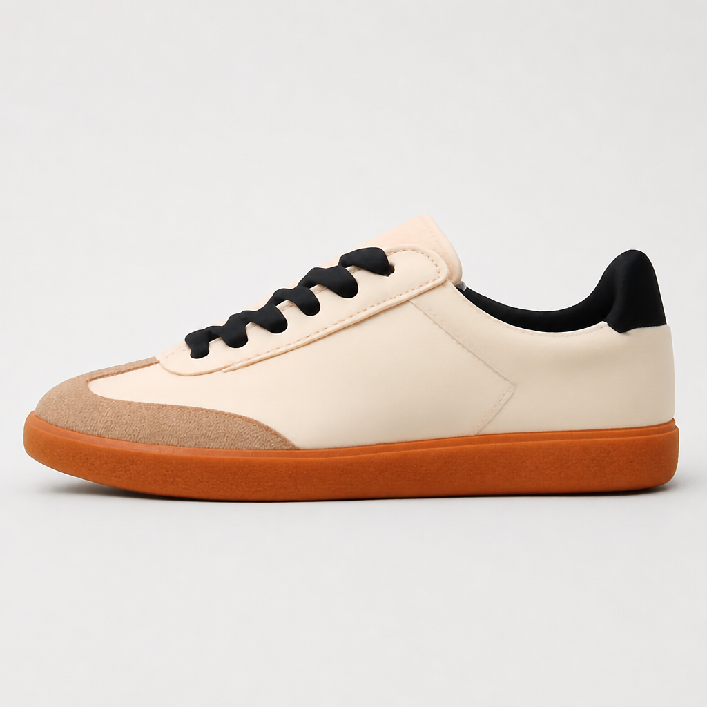 Cream White Black Soccer Shoes
