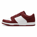 Bordeaux Leather Low-Top Sneakers