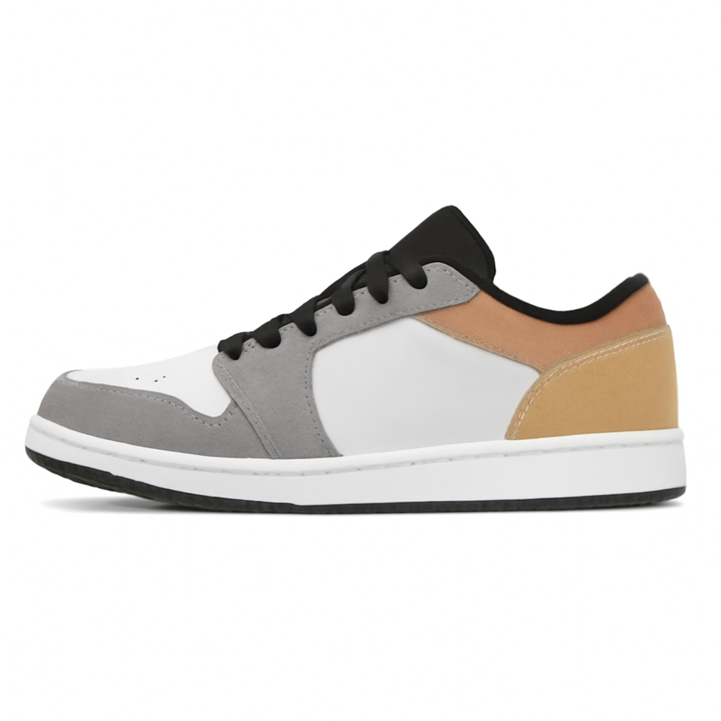 White Leather Low-Top Sneakers
