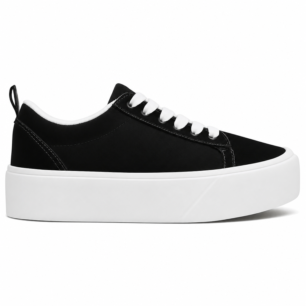 Black and White High-Top Sneakers