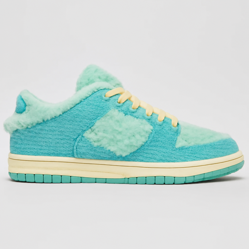 Green and Yellow Low-Top Sneakers
