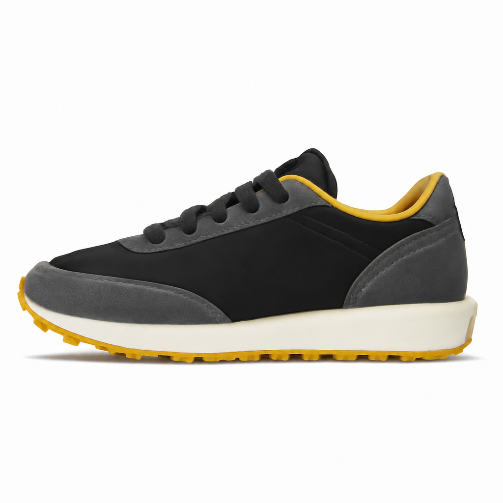 Black and Bright Citron Sneakers