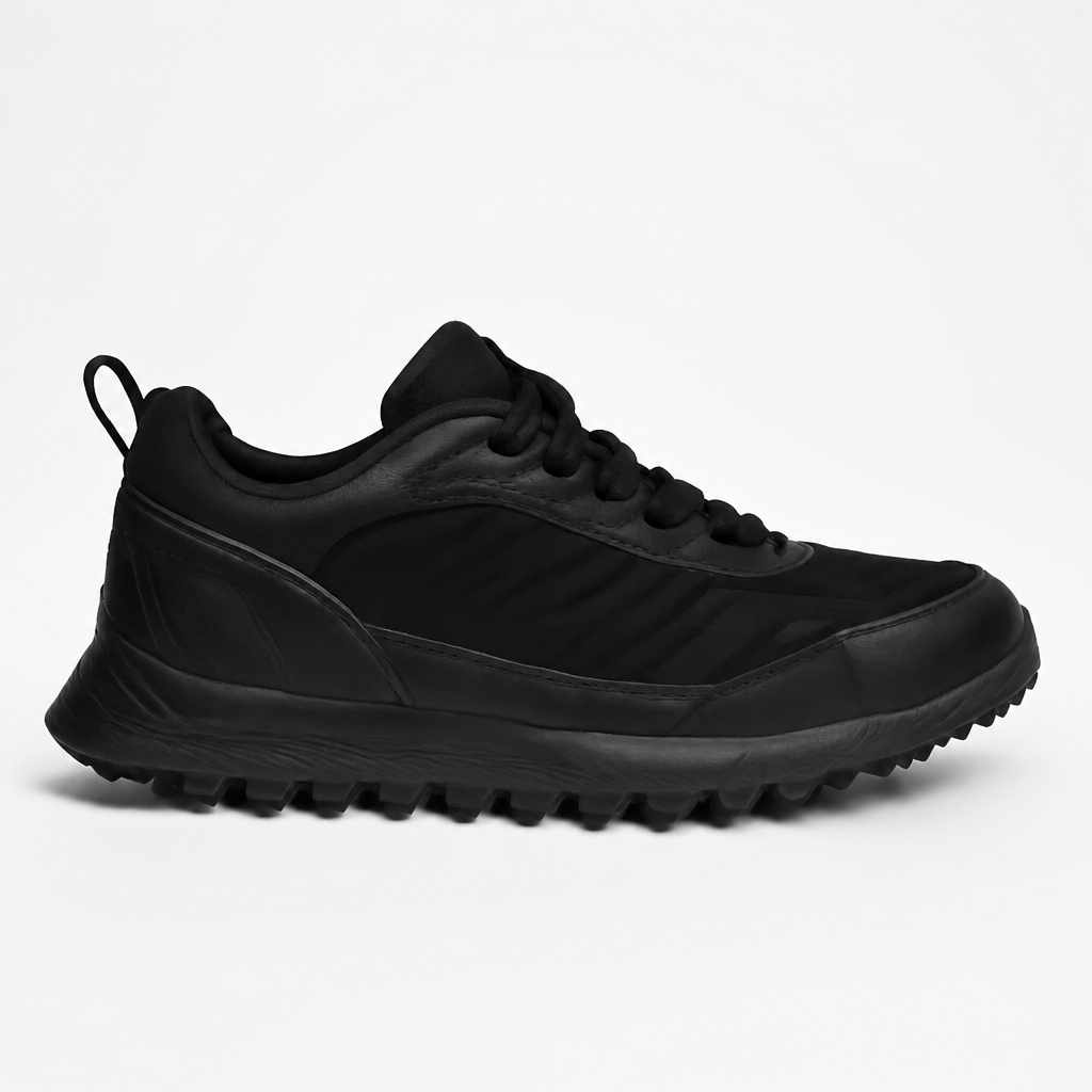 Black Chunky Sole Sneakers