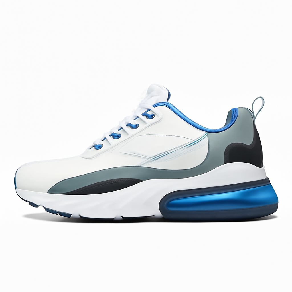 White Sky Blue Air Cushion Sneakers