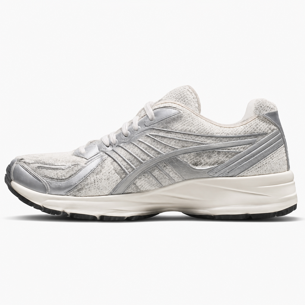 Cream and Black Running Shoes