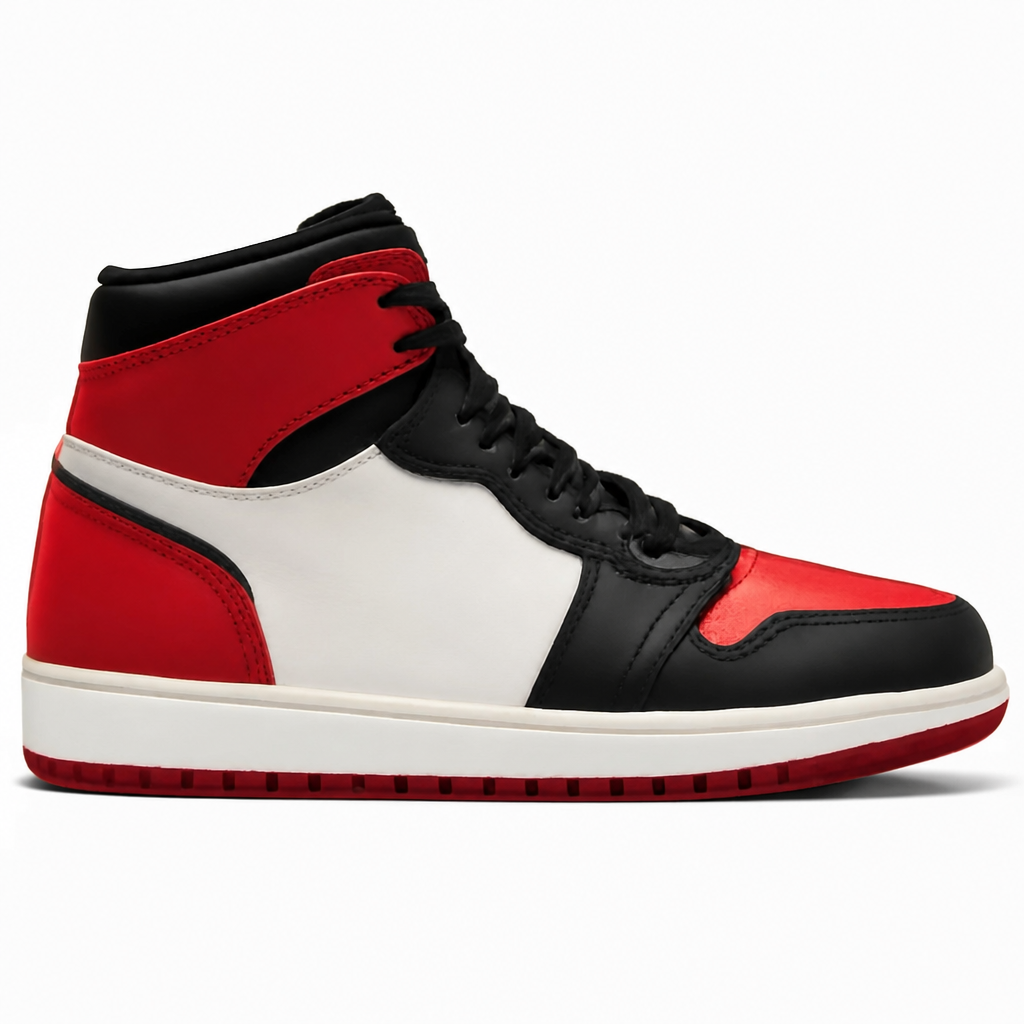 Black and Red High Top Sneakers