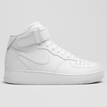 White Mid-Top Sneakers