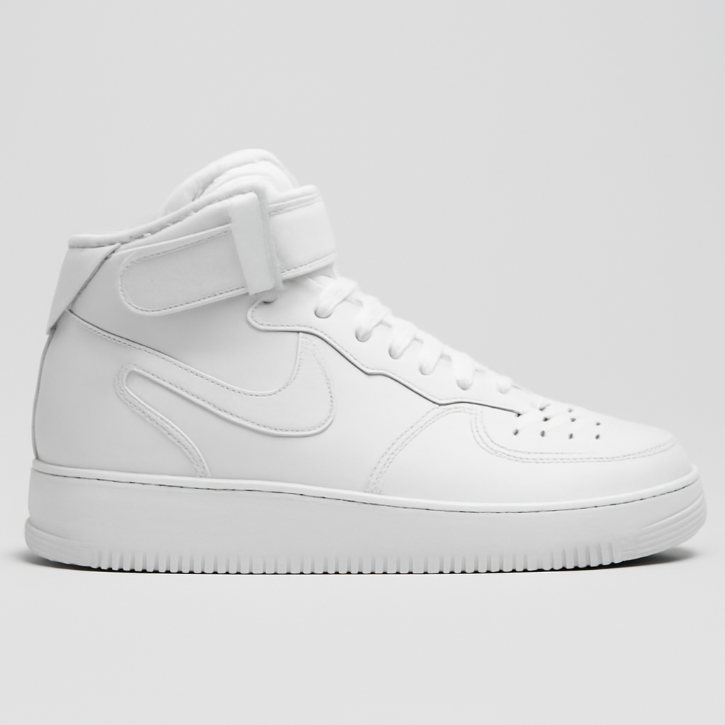 White Mid-Top Sneakers