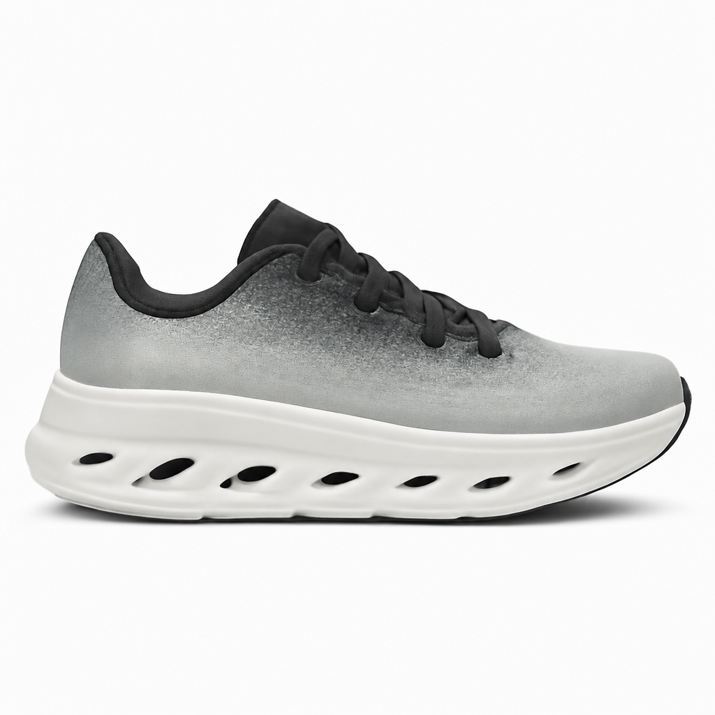 Black and Ivory Running Sneakers