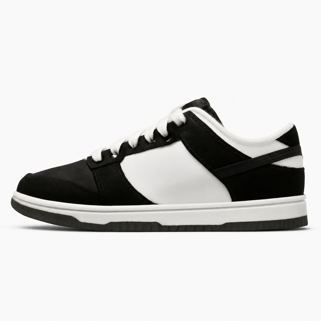 Black Suede Low-Top Sneakers