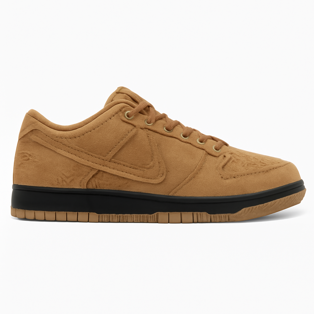 Wheat Brown Suede Low Top Sneakers