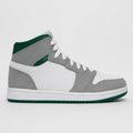 Grey Green Mid-Top Sneakers