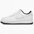 White Low-Top Sneakers with Black Stitching